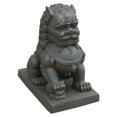 thumbnail image 1 of Hi-Line Gift Ltd Foo Dog-Right Paw on Cub Statues, Clay Fibre Brown, 1 of 1