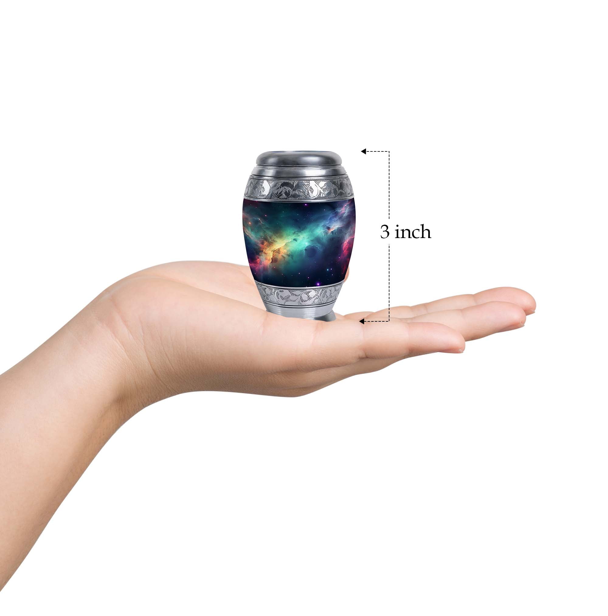 Realistic Spiral Galaxy Small Galaxy Urn - Cremation Urn Human Ashes - Funeral Urns For Adult Ashes Men - Urn For Ashes For Women - Urns For Human Ashes Set Of 4 (Size - 3inch, 4pcs)
