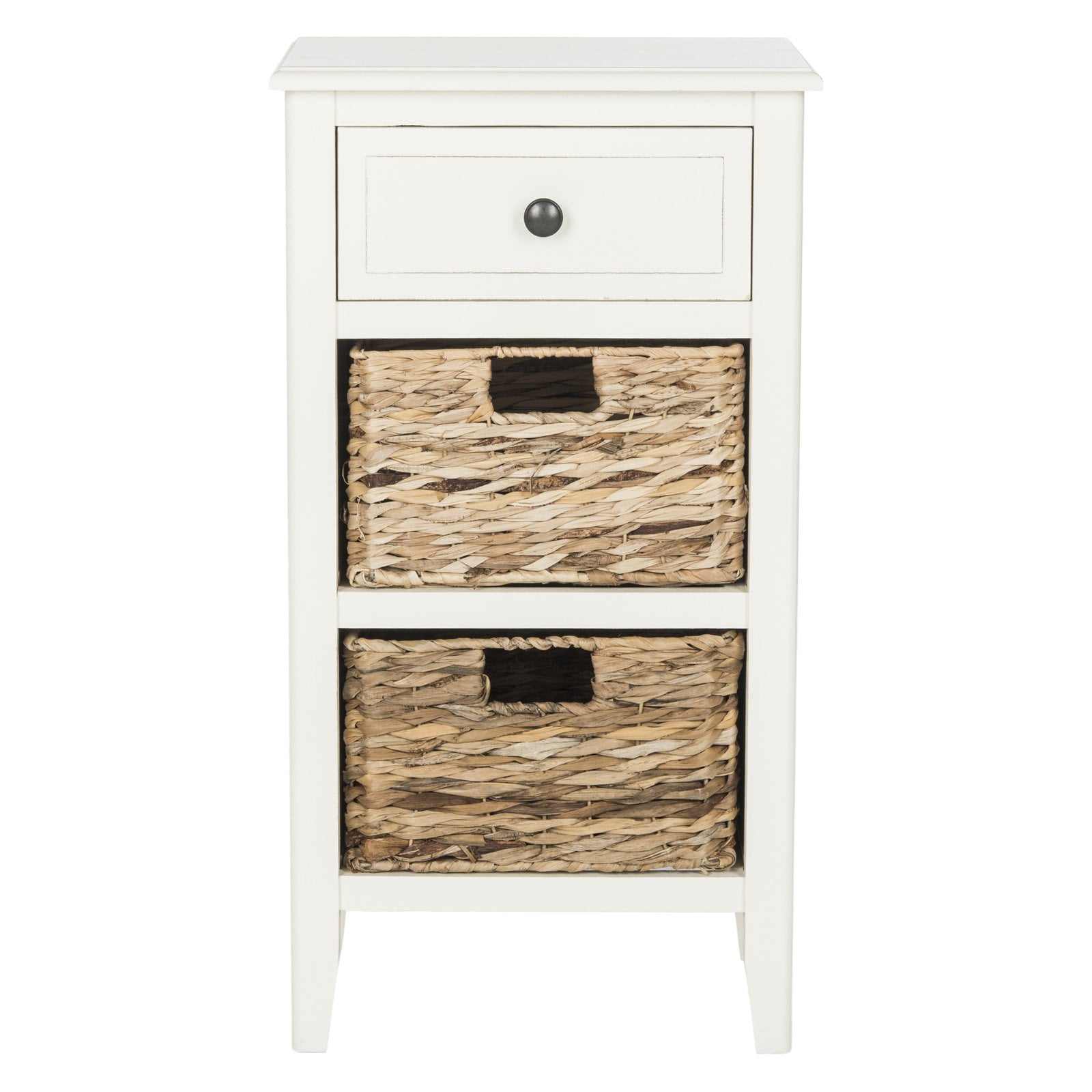 Safavieh Everly Contemporary Side Table With Drawer And Two Baskets
