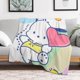 thumbnail image 5 of Manta Pochacco de tela de superficie vertical súper suave de varios tamaños, acogedora y cálida, adecuada para cama, sofá, campamento, viajes, para todas las estaciones, liviana y compacta de 55 x 70, 5 of 8