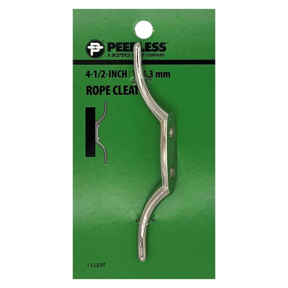 4 1/2" Rope Cleat, Zinc, Peerless Chain Company, #4712538CL