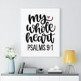 thumbnail image 2 of Scripture Walls Psalms 9:1 My Whole Heart Bible Verse Canvas Christian Wall Art Ready to Hang Unframed, 2 of 12