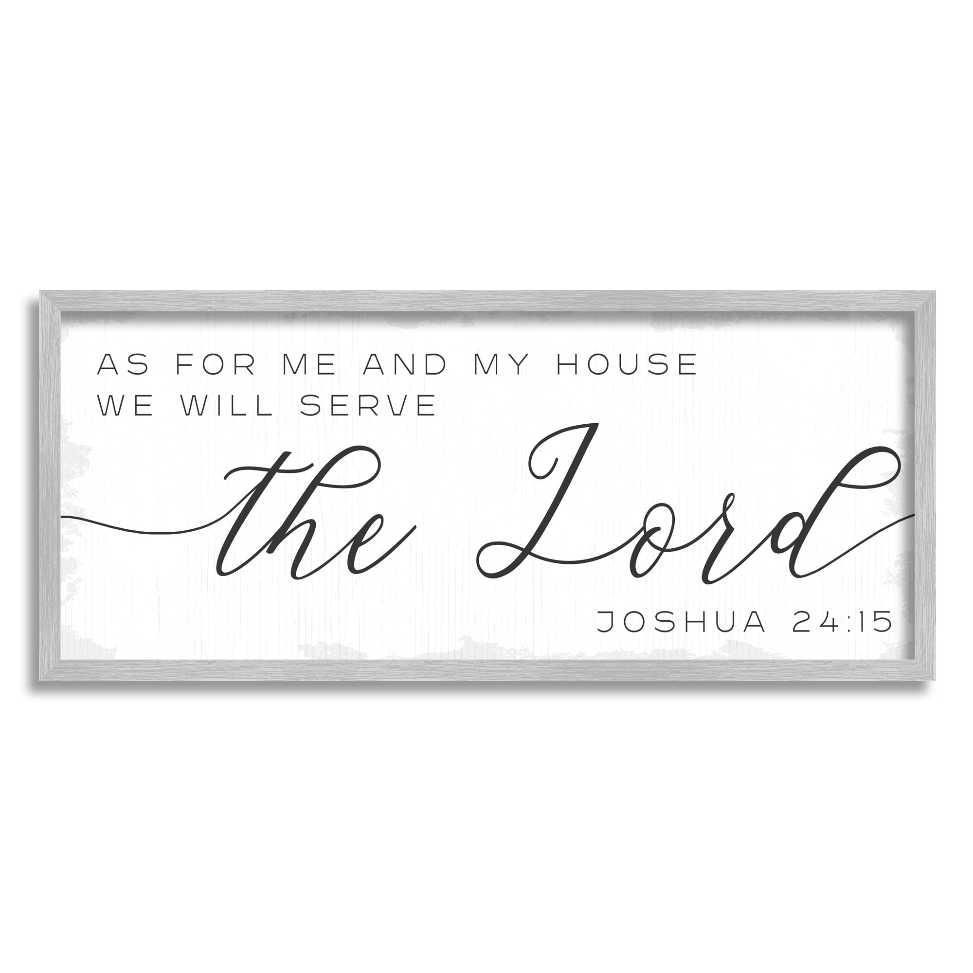 Stupell Industries My House Serves The Lord Spiritual Phrase,24 x 10, Design by Daphne Polselli