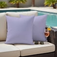 thumbnail image 5 of Pure Lavender Waterproof Outdoor Pillow Covers 20''x20'' Set of 2, Patio Furniture Cushion Covers for Chairs, Simple Solid Color Decorative Pillow Cases for Garden/Pool/Beach, 5 of 9