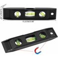 thumbnail image 3 of Compact magnetic level bubble measuring tool, 3 level abs and acrylic, 3 of 4