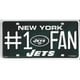 Rico Industries NFL New York Jets 1 Étiquette de Plaque d'Immatriculation en Métal, 6 x 11.5" – image 1 sur 1