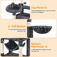 thumbnail image 4 of Yaheetech 67" H Multi Level Cat Tree with 2 Cat Condos and 1 Hammock, Dark Gray, 4 of 7