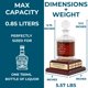 thumbnail image 3 of Decantador de whisky Trofeo de Golf Alpha Awards 850 ml de vidrio, 3 of 8