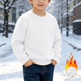 thumbnail image 2 of Kids' Sweatshirt Crewneck Set-in Sleeve Long Sleeve Casual Pullover Basic Comfortable Solid Color Fall Top, 2 of 8