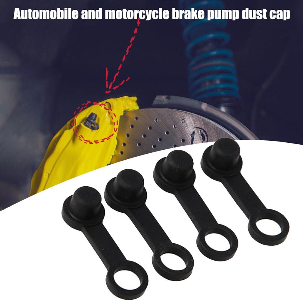 4Pcs Screw Bleed Nipple Caps Brake Bleeder Rubber Brake Caliper Caps