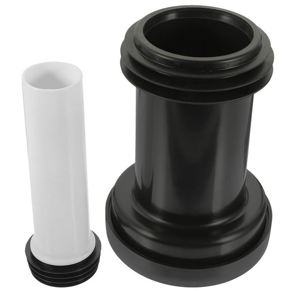 LOLIPPYY 2-Pack Black Rubber Drain Pipe Extension for Toilet Tank Accessories Sewage System Solution