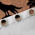 thumbnail image 4 of Feelyou Wildlife Wolf Blackout Curtains Set of 2 (52x84 Each), Brown Cabin Window Curtains, 4 of 6