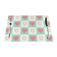 thumbnail image 1 of YFYANG Washable Heat-Resistant Placemats, 70% PVC/30% Polyester, Plaid Love Pattern Kitchen Table Mat, 12" x 18" 1 Piece, 1 of 6
