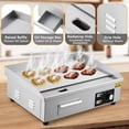 thumbnail image 3 of Eastvita 21-Inch Commercial Electric Griddle - 110V 1600W Electric Restaurant Teppanyaki Flat Top Grill with Shovels Brushes Non-Stick Surface Adjustable Temperature Control, 3 of 6