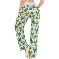 thumbnail image 4 of FREEAMG Womens Gilrs Stylish Pattren Comfy Drawstring Lounge Pajama Pants Wide Leg Sleepwear Bottom, 4 of 6