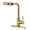 Gold, variant on Wowow Pull Down Waterfall Kitchen Faucet with 3-Mode Sprayer in Polished Chrome for Kitchen Sink