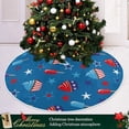 thumbnail image 6 of FMSHPON Independence Day Independence Day DessertsStars Xmas Christmas Tree Skirt Stand Mat for Holiday Party Decoration Indoor Outdoor 48 inches, 6 of 6