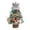 Blue, variant on 17.7 Inch Tabletop Mini Christmas Tree Desktop Xmas Tree Battery Operated with LED String Lights, Berries, Bow Treetop, Christmas Pendant & Ornaments, Best DIY Christmas Decorations, Green