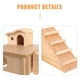 thumbnail image 4 of 1 juego de casa de madera para hámster, juguete de escalera de madera para chinchilla., 4 of 8