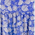 thumbnail image 3 of Women's Plus Size Asymmetrical Paisley Tiered Maxi Skirt Deep Azure 3X, 3 of 4