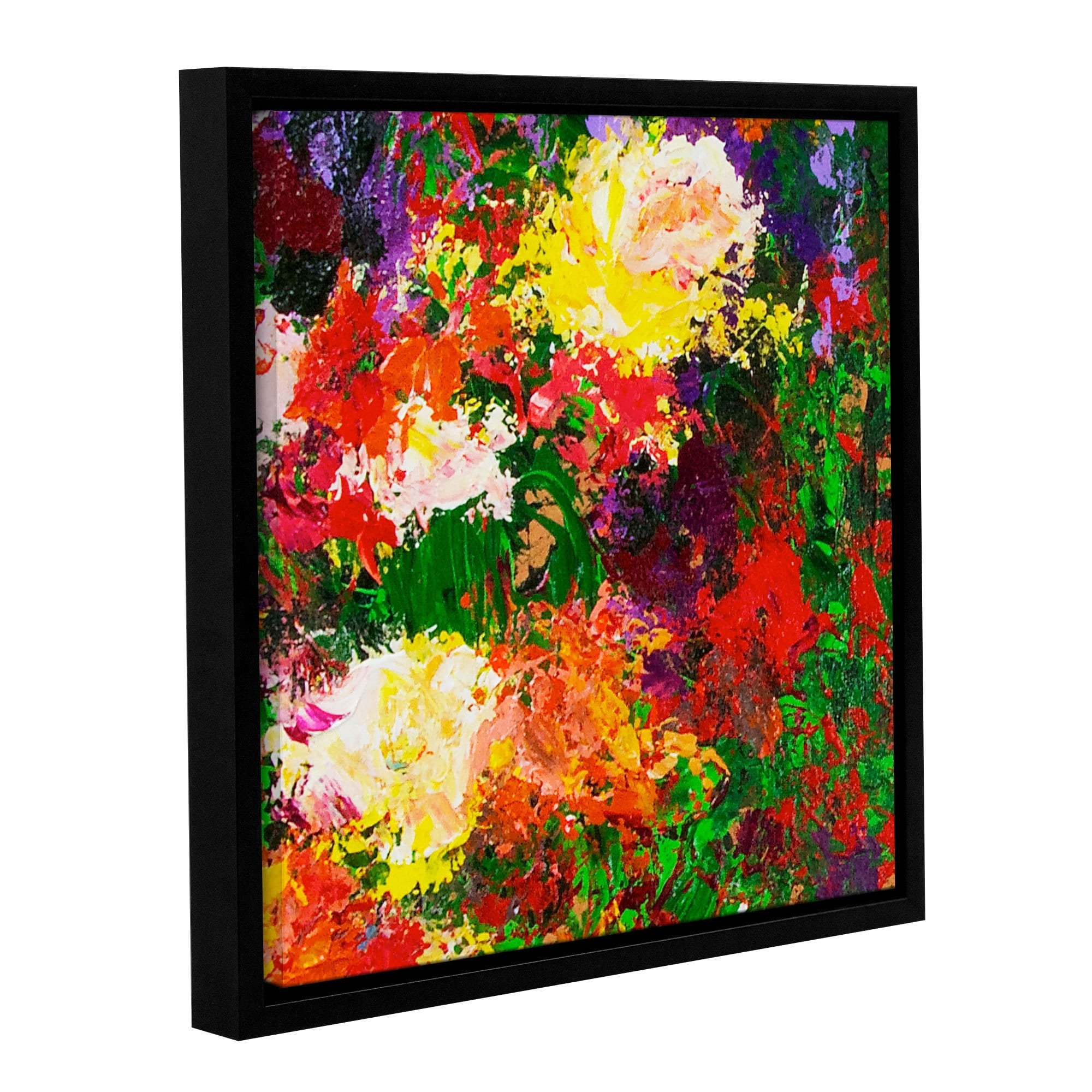 ArtWall Allan Friedlander "Wisteria And Roses" Gallery-wrapped Floater-framed Canvas