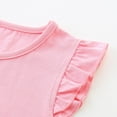 thumbnail image 4 of HILEELANG Toddler Girl Summer Short Clothes Sets Outfits Easter Cotton Pink Lion Tee Shirts Shorts Playwear 3T, 4 of 5