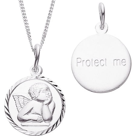 Personalized Planet Angel Sterling Silver Pendant