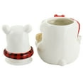 thumbnail image 4 of Gibson Home Polar Friend Durastone 8.5in Holiday Cookie Jar in White and Multi, 4 of 5