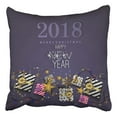 thumbnail image 1 of ABPHQTO 2018 Feliz año nuevo Vacaciones Feliz año nuevo 2018 Funda de almohada Cojín 50x50 cm, 1 of 1