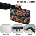 thumbnail image 5 of HELLHERO Flowers Pattern Steam Iron Storage Case Large Size Easy to Clean for Hair Tools(Case Only), 5 of 6