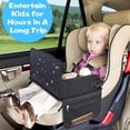 thumbnail image 2 of Bandeja de viaje infantil MENZOKE para asiento de coche con tablero de dibujo negra, 2 of 9
