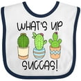 thumbnail image 3 of Inktastic What's Up Succas Funny Cacti Plants Boys or Girls Baby Bib, 3 of 4