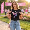 thumbnail image 6 of Women Breast Cancer Shirt Pink Ribbon Tees Short Sleeve Crewneck Tops Breast Cancer Awareness Tshirt Soft Breast Cancer Support Pink Ribbon Clothes, 6 of 7