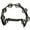 Black, variant on Stagg Double Row Cutaway Tambourine With 16 Jingles Black