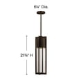 thumbnail image 4 of 1322KZ Hinkley Lighting Shelter - 1 Light Medium Outdoor Hanging Lantern in Transitional-Modern Style - 6.25 Inches Wide by 21.75 Inches High-Buckeye, 4 of 14