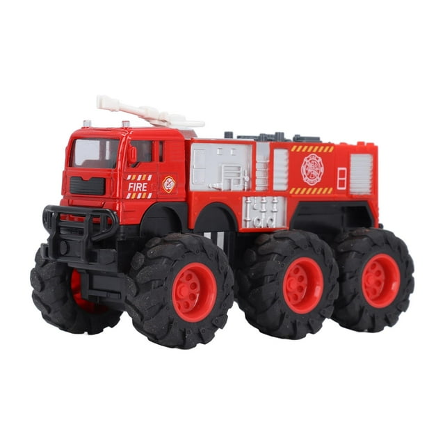 Modèle de Camion de Pompier à Grandes Roues à l'Échelle 1:16, Véhicule en Alliage avec Outils de Pompiers Détaillés pour Enfants