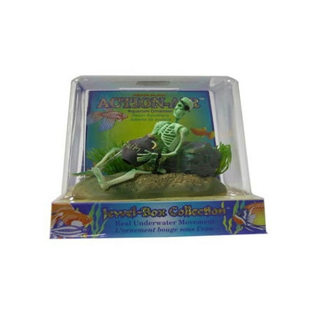 Skeleton With Jug Aquarium Ornament Aerator