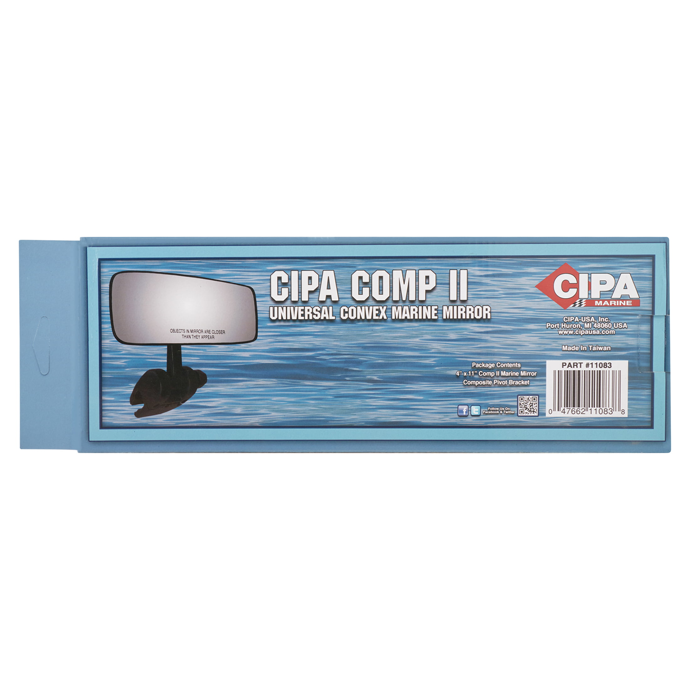 CIPA COMP II Marine Mirror, Black - Walmart.com
