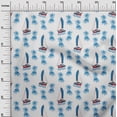 thumbnail image 3 of oneOone Cotton Poplin Twill Medium Blue Fabric Beach Sewing Craft Projects Fabric Prints By Yard 56 Inch Wide, 3 of 4
