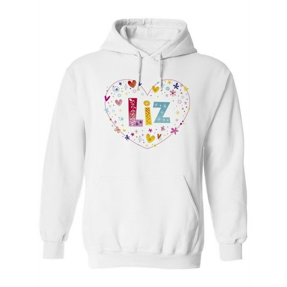 Colorful Name "liz" Hoodie Women -Image by Shutterstock, Female Large