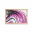 thumbnail image 1 of Fractal Wall Art with Frame, Digital Energy Flows Inspired Artisan Fantasy Shapes Computer Print, Printed Fabric Poster for Bathroom Living Room, 35" x 23", Magenta Black, by Ambesonne, 1 of 2