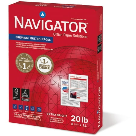 Navigator, SNANMP1120, Premium Multipurpose Trusted Performance Paper - Extra Opacity, 5000 / Carton,
