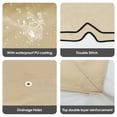 thumbnail image 4 of 10x10 Ft Outdoor Patio Gazebo Replacement Canopy, Double Tiered Roof Top Cover with Greatwall Border, Mosquito Netting & Drain Holes, Tan (Frame Not Included), 4 of 9