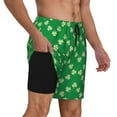 thumbnail image 2 of Goofa St Patrick's Day Print Men's Swim Trunks Board Shorts Quick Dry Mens Swimming Trunks with Compression Liner,Breathable Fit Hawaii Beach Shorts-Medium, 2 of 6