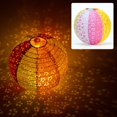 thumbnail image 2 of JINGT DIY Mid-Autumn Festival Portable LED Lantern Paper Lantern Hollow Lantern Decor Colorful, 2 of 7