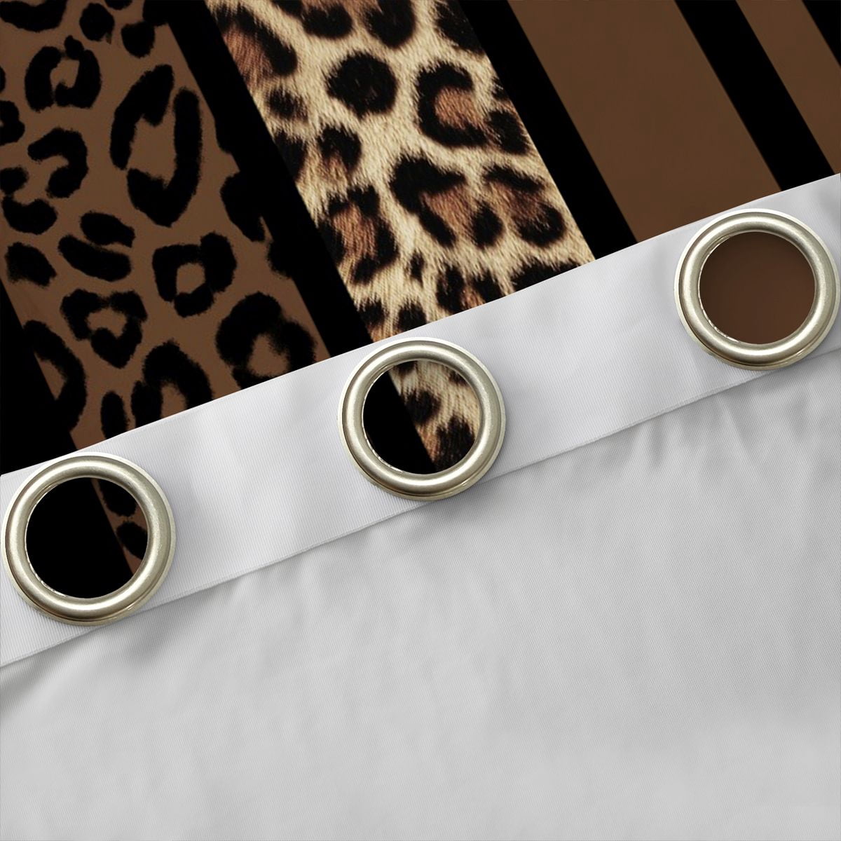 Feelyou Leopard Cheetah Print Blackout Curtains Set of 2 (52x84 Each), Modern Fashion Brown Window Curtains, Teens Adult Women Men Curtains and Drapes, Window Curtains Bedroom Decor