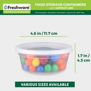 Freshware Plastic Containers with Lids, 8oz, 50-Pack, YH-S8X40
