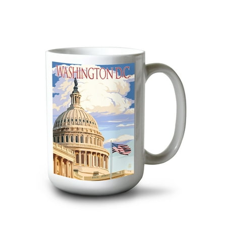 

15 fl oz Ceramic Mug Washington DC Capitol Building Dishwasher & Microwave Safe