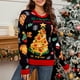 thumbnail image 3 of Suéter feo Suéter navideño Suéter navideño para mujer Suéter de árbol de Navidad Suéter de Año Nuevo Jersey de manga larga Otoño Invierno 40909, 3 of 5
