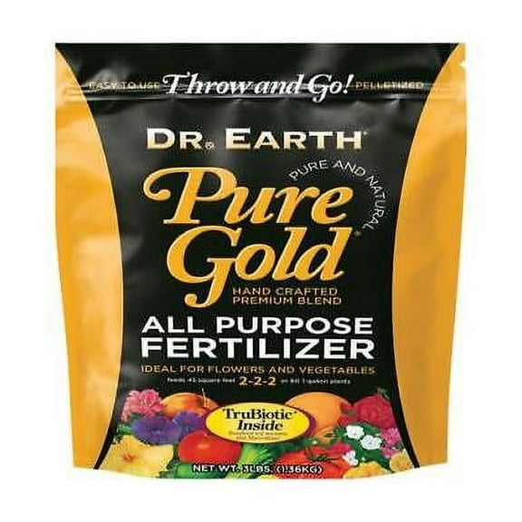 Dr. Earth Pure Gold Organic Fruits/Vegetables 2-2-2 Fertilizer 3 lb